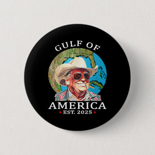 Funny Trump Shirt Gulf Of Us America Est 2025 1 6 Cm Round Badge