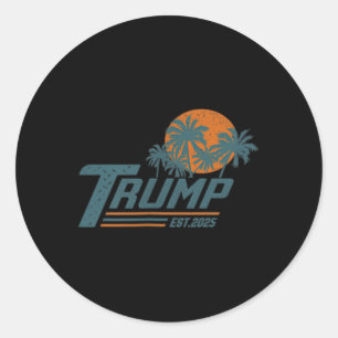 Funny Trump Shirt Gulf Of Us America Est 2025 ( 2  Classic Round Sticker