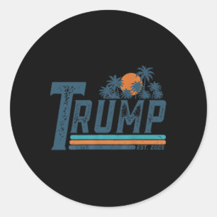 Funny Trump Shirt Gulf Of Us America Est 2025 (2 S Classic Round Sticker