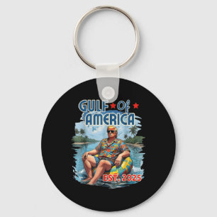 Funny Trump Shirt Gulf Of Us America Est 2025 Key Ring