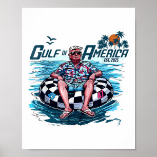 Funny Trump Shirt Gulf Of Us America Est 2025 Poster