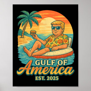 Funny Trump Shirt Gulf Of Us America Est 2025 Poster