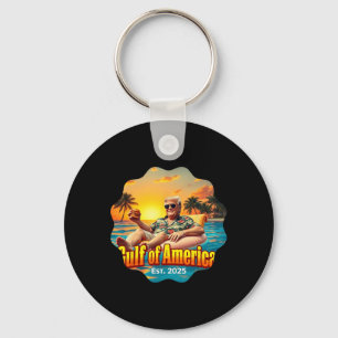 Funny Trump Shirt Gulf Of Us America Est 2025 Styl Key Ring