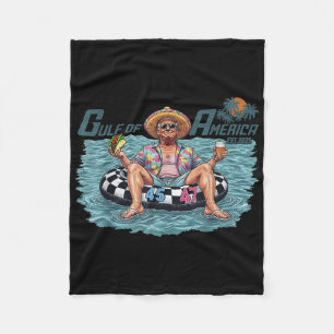 Funny Trump Shirt Gulf Of Us America Funny Kawaii Fleece Blanket