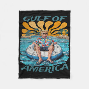 Funny Trump Shirt Gulf Of Us America Funny Kawaii  Fleece Blanket