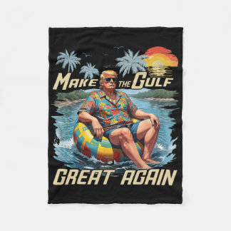 Funny Trump Shirt Make The Gulf Great Trump Mercha Fleece Blanket