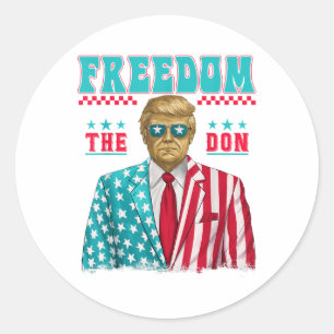 Funny Trump Shirt The Don Daddy President Freedom  Classic Round Sticker