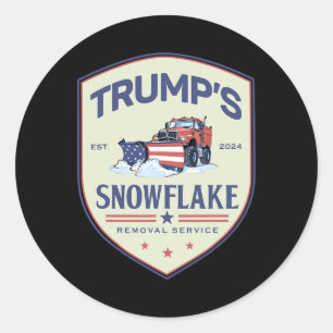 Funny Trump Snowflake Removal Service Election 202 Classic Round Sticker