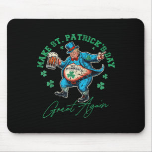Funny Trump St Patricks Day Drinking Irish Men Wom Mouse Pad