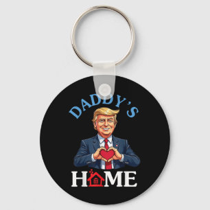 Funny Trump Style Heart Hands Daddy’s Home Father Key Ring