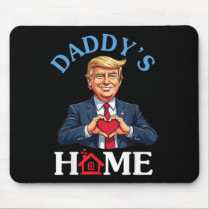 Funny Trump Style Heart Hands Daddy’s Home Father Mouse Pad