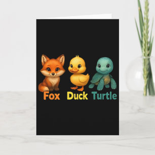 Funny Trump Subtle Fox Duck Turtle Cute Animal 1 Card