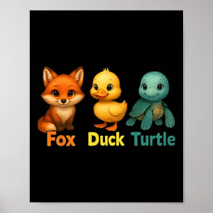 Funny Trump Subtle Fox Duck Turtle Cute Animal 1  Poster