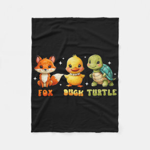 Funny Trump Subtle Fox Duck Turtle Cute Animal 3 Fleece Blanket