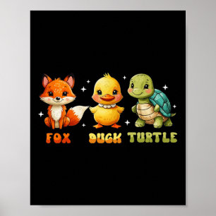 Funny Trump Subtle Fox Duck Turtle Cute Animal 3 Poster