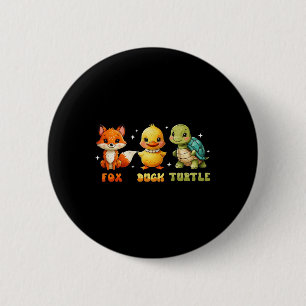 Funny Trump Subtle Fox Duck Turtle Cute Animal 6 Cm Round Badge