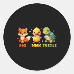 Funny Trump Subtle Fox Duck Turtle Cute Animal Classic Round Sticker