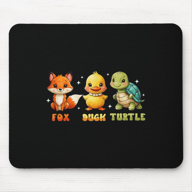 Funny Trump Subtle Fox Duck Turtle Cute Animal  Mouse Pad (Front)