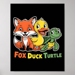 Funny Trump Subtle Fox Duck Turtle Cute Animal Poster