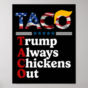 Funny Trump Taco Trump Always Chickens Out 10 Poster