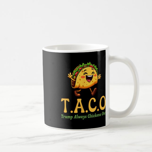 Funny Trump Taco Trump Always Chickens Out 4  Coffee Mug (Right)
