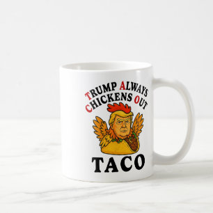 Funny Trump Taco Trump Always Chickens Out _7  Coffee Mug