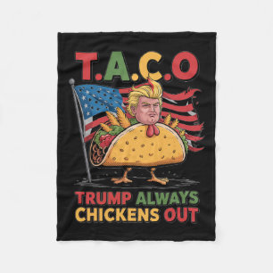 Funny Trump Taco Trump  Fleece Blanket