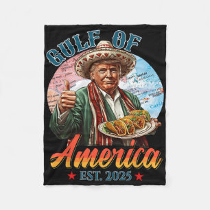 Funny Trump Taocos Cindo De Mayo Gulf Of Us Americ Fleece Blanket