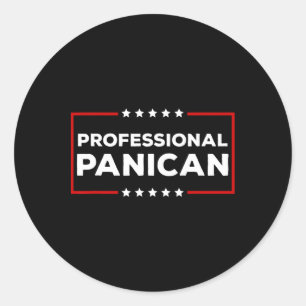 Funny Trump Tariffs Professional Panican Classic Round Sticker