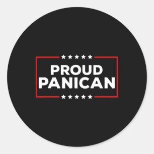 Funny Trump Tariffs Proud Panican _1  Classic Round Sticker