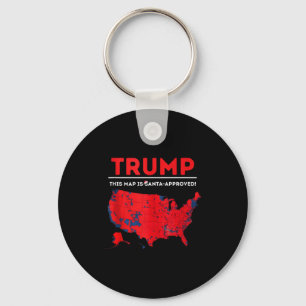 Funny Trump This Map Is Santa Approved Santa Chris Key Ring