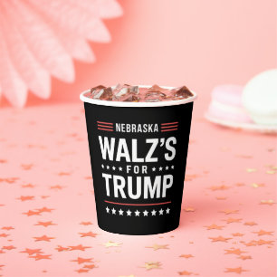 Funny Trump Vance Walz's For Trump Nebraska Paper Cups