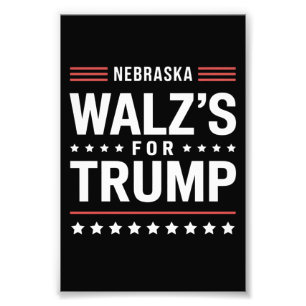 Funny Trump Vance Walz's For Trump Nebraska Photo Print