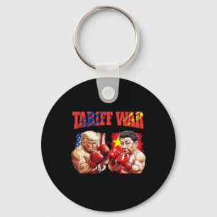 Funny Trump Vs Xi Jinping Boxing Boxing Match Key Ring