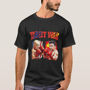 Funny Trump Vs Xi Jinping Boxing Boxing Match  T-Shirt