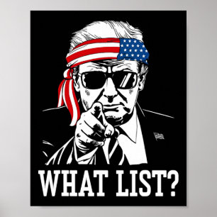 Funny Trump What List 2 Poster