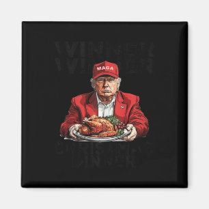 Funny Trump Winner Winner Christmas Dinner Santa A Magnet