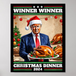 Funny Trump Winner Winner Christmas Dinner Tank To Poster