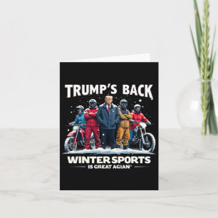Funny Trump Winter Sports Snowboarding Team Cool V Card