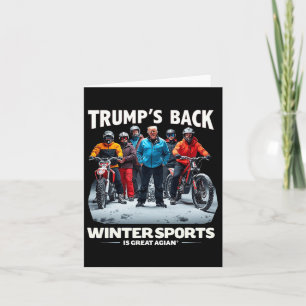 Funny Trump Winter Sports Snowboarding Team Skier Card