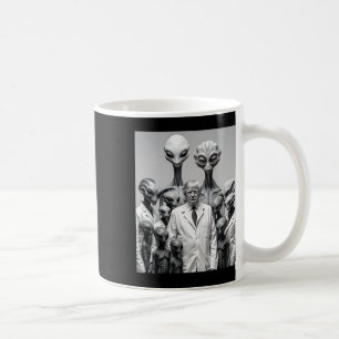 Funny Trump With Aliens Conspiracy Extraterrestria Coffee Mug
