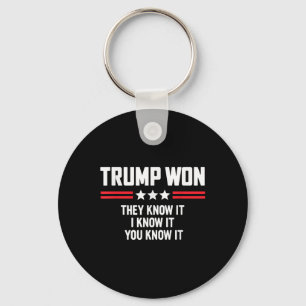 Funny Trump Won They Know It I Know It You Know Key Ring