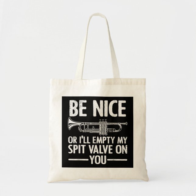 Funny Trumpet For Men Women Music Instrument Trump Tote Bag (Front)