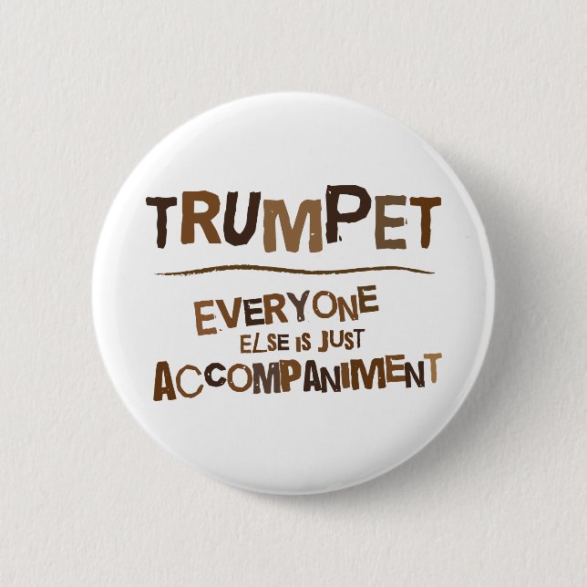 Funny Trumpet Gift 6 Cm Round Badge (Front)