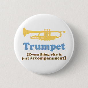Funny Trumpet Joke 6 Cm Round Badge