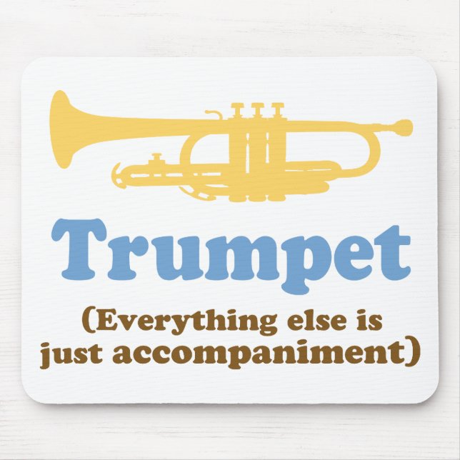 Funny Trumpet Joke Mouse Pad (Front)
