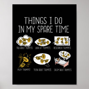 Funny Trumpet Player Gift Jazz Music Men Trumpet Poster