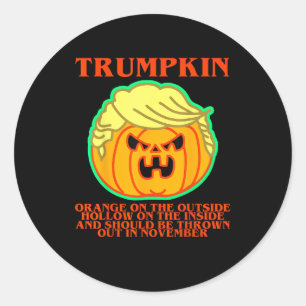 Funny Trumpkin Classic Round Sticker