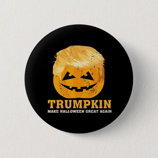 Funny Trumpkin Make Halloween Great Again 6 Cm Round Badge (Front)