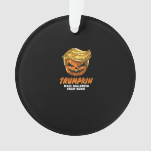 Funny Trumpkin  Make Halloween Great Again Easy Co Ornament
